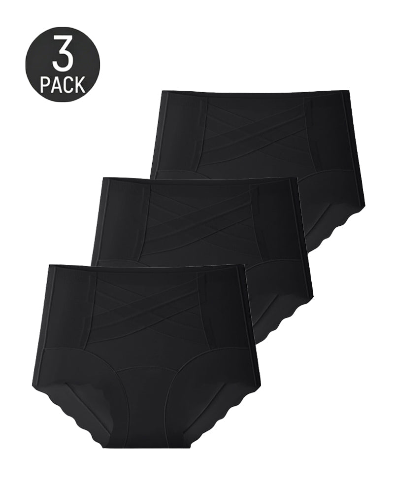 3-Pack Crossover Tummy Control Seamless Panties