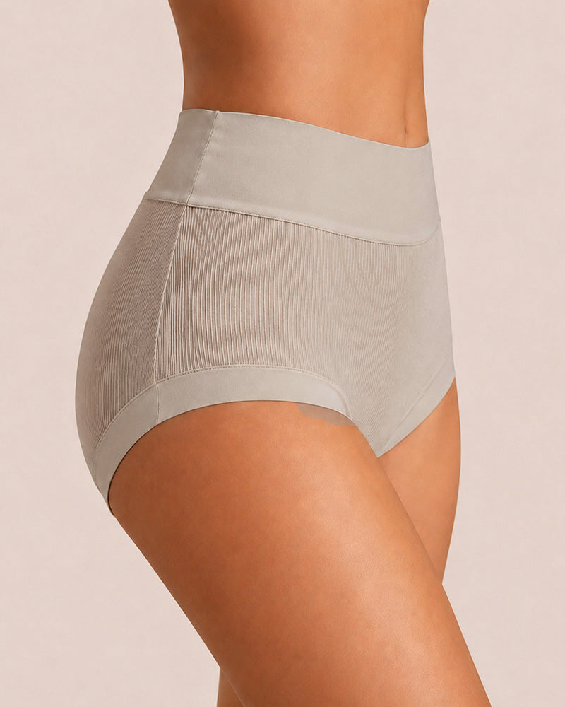 5-Pack Ribbed Cotton High-Waist Briefs