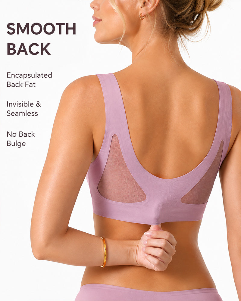 2-Pack Deep V Seamless  Vest Bra