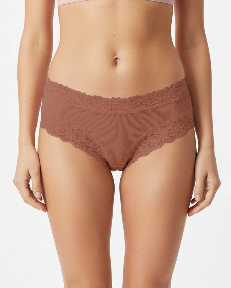 Flattering Low-Rise Ribbed Cotton Panties