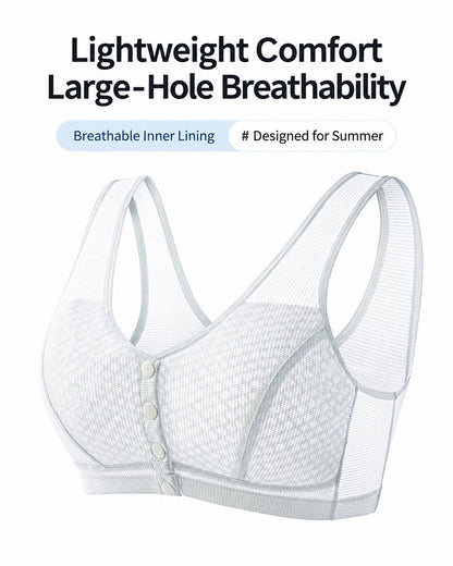 Breathable Front Closure Wireless Bra