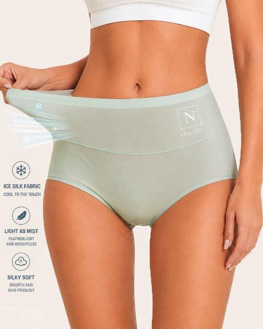 5-Pack Ice Silk High-Waisted Panties