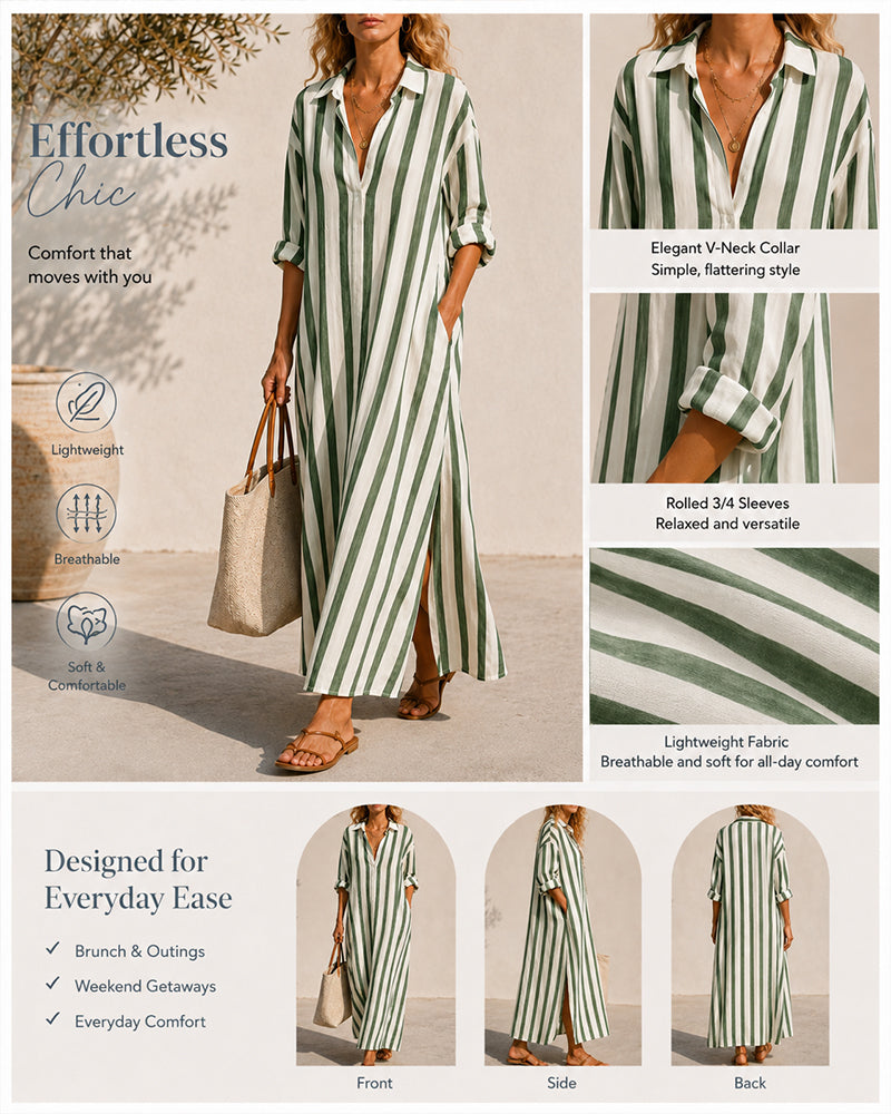 Coastal Stripe Easy Maxi Dress