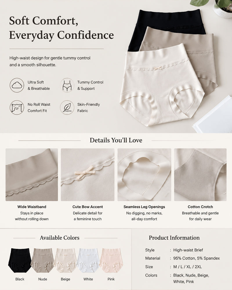 5-Pack Full Coverage Cotton Panties