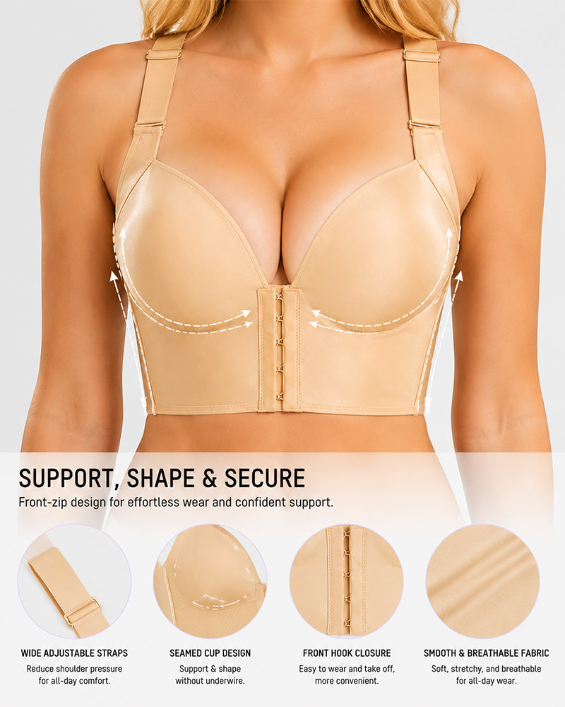 Front Closure Full Coverage Support Bra
