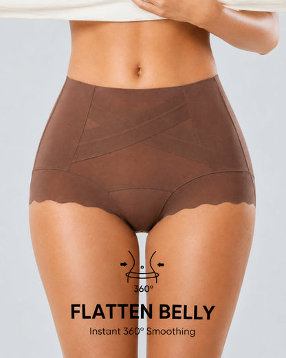 3-Pack Crossover Tummy Control Seamless  Panties