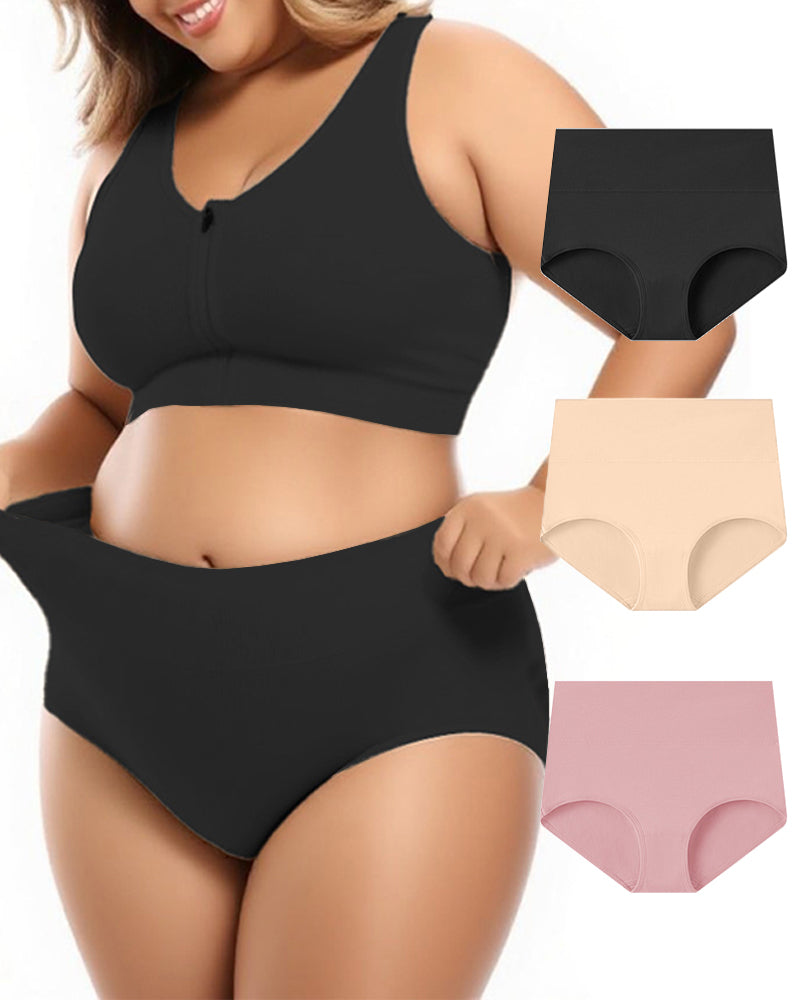 Soft High-Waist Breathable Cotton Briefs