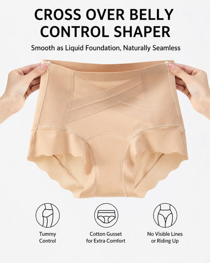 3-Pack Crossover Tummy Control Seamless  Panties