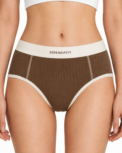 5-Pack Colorblock Ribbed Cotton Briefs