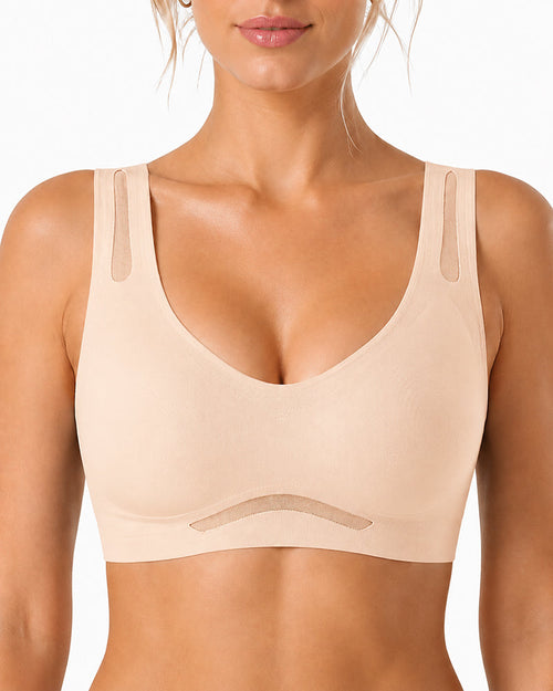 2-Pack Deep V Seamless  Vest Bra