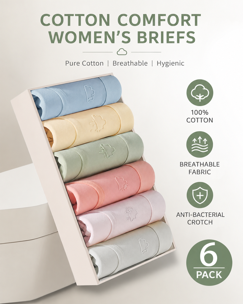6-Pack Pure Cotton  Macaron Panties
