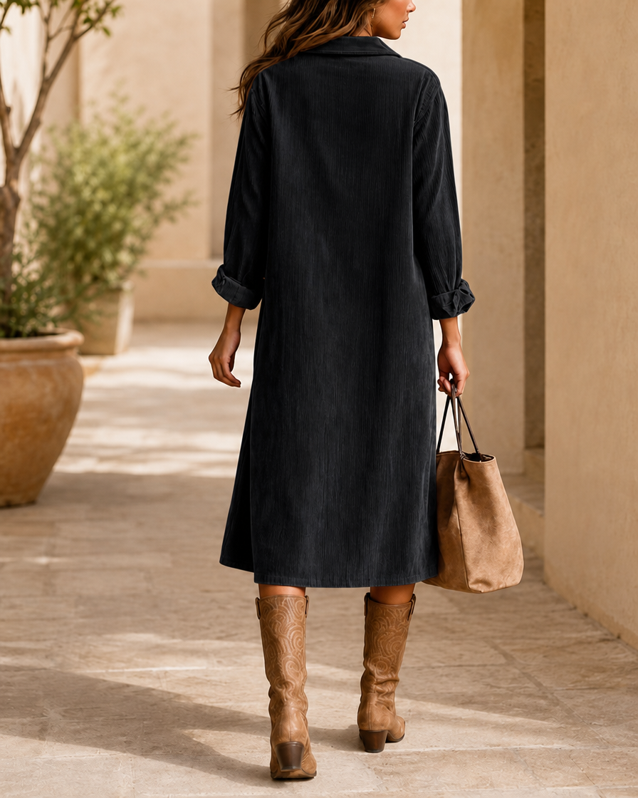 Autumn Ease Shirt Dress