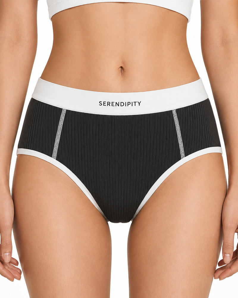 5-Pack Colorblock Ribbed Cotton Briefs