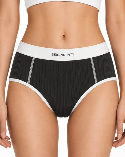 5-Pack Colorblock Ribbed Cotton Briefs