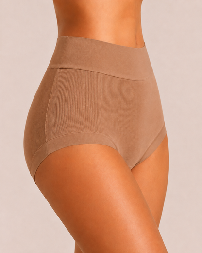 5-Pack Ribbed Cotton High-Waist Briefs