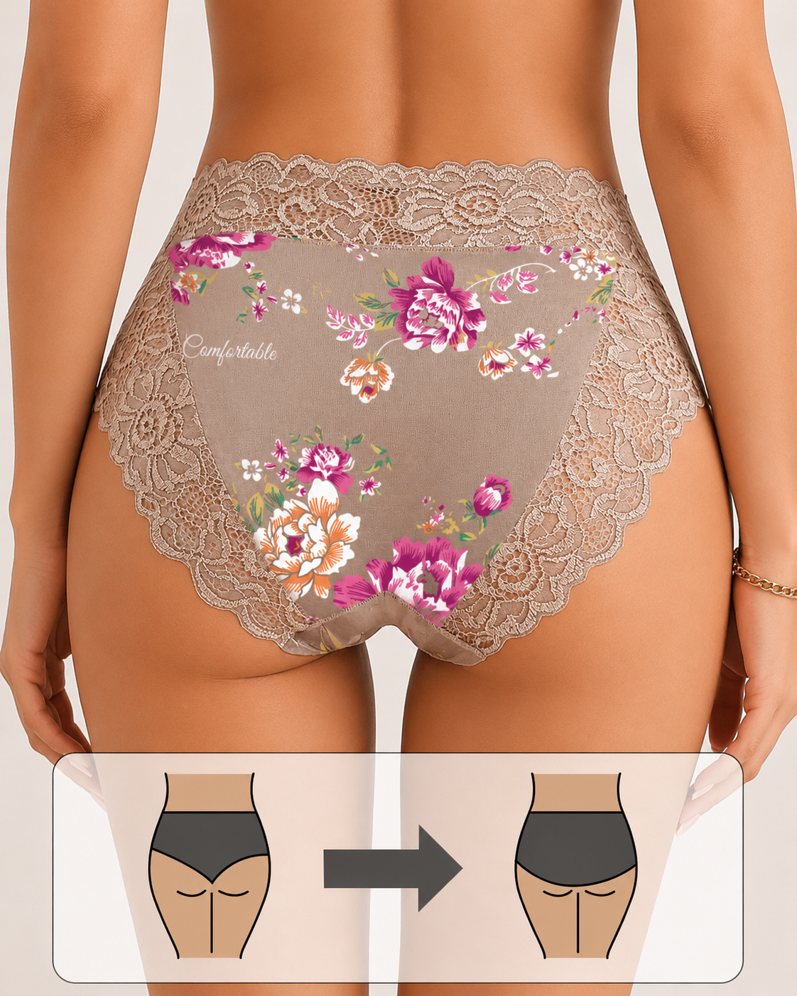 4-Pack Soft Bloom Lace Panties