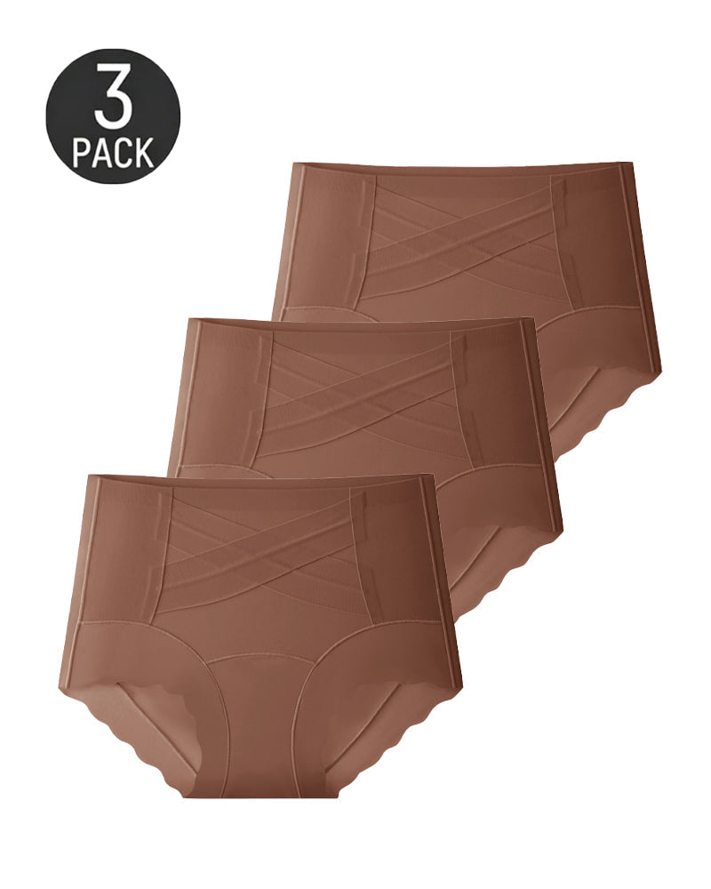 3-Pack Crossover Tummy Control Seamless  Panties