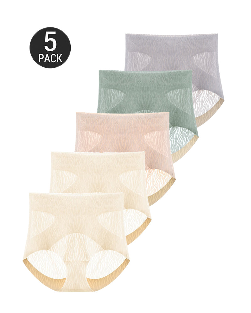 5-Pack High-Waist Stretch Cotton Comfort Panties