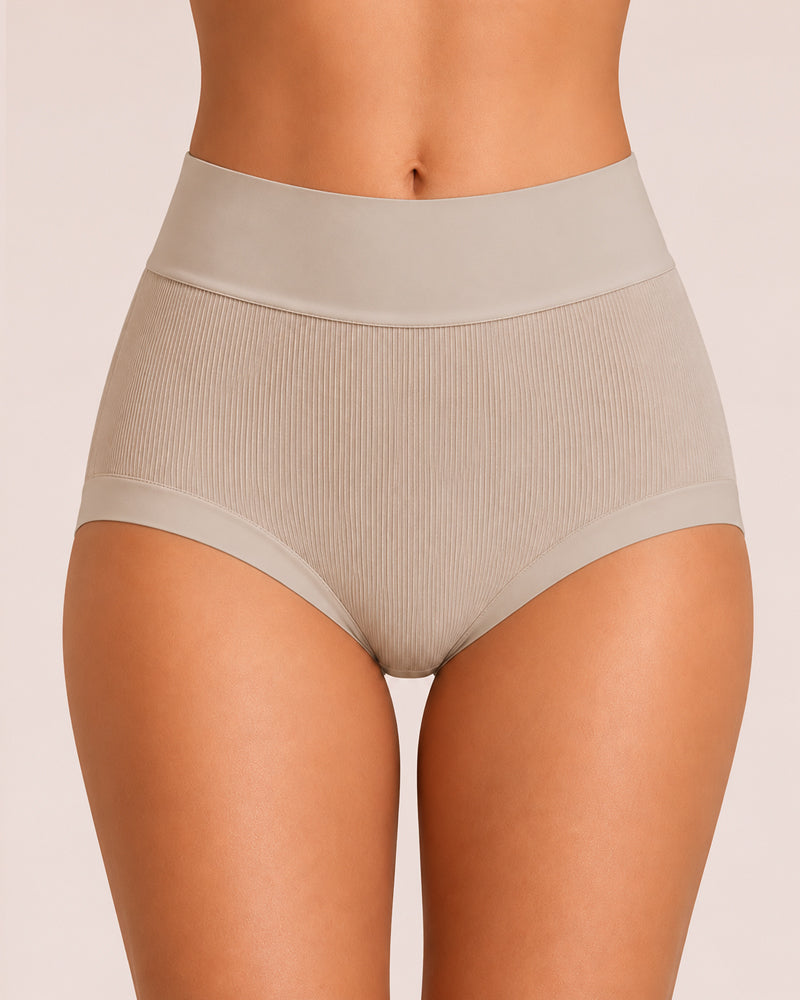 5-Pack Ribbed Cotton High-Waist Briefs