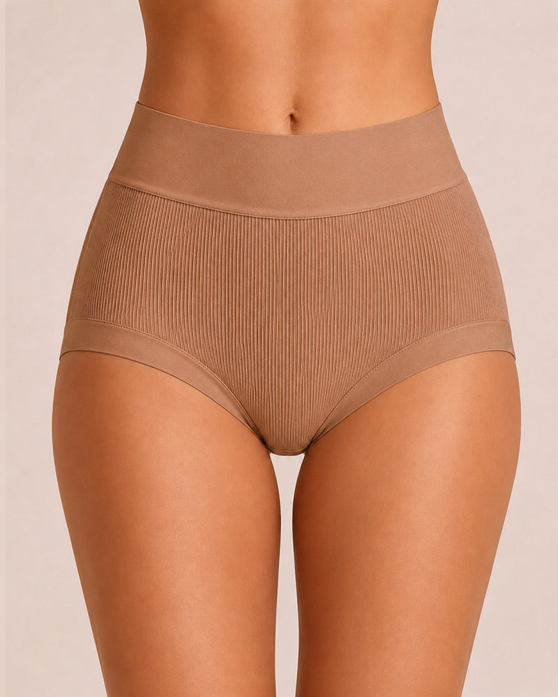 5-Pack Ribbed Cotton High-Waist Briefs