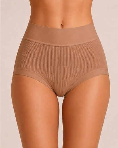 5-Pack Ribbed Cotton High-Waist Briefs