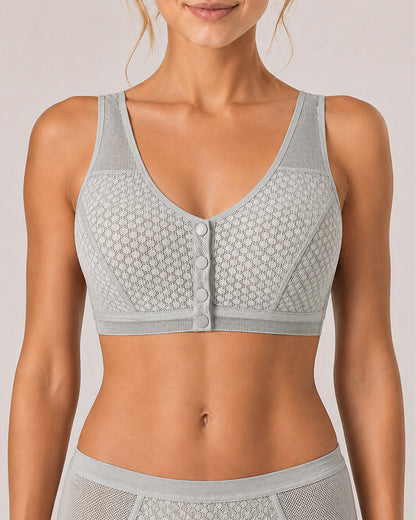 Breathable Front Closure Wireless Bra