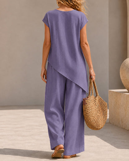 Casual Linen Two-Piece Set