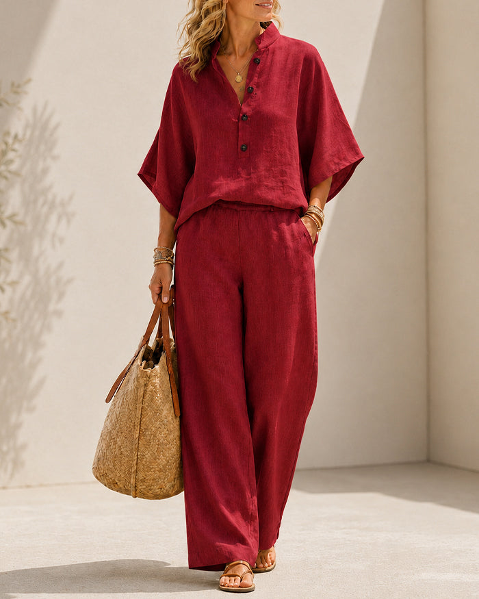 Cotton Linen Two-Piece Set