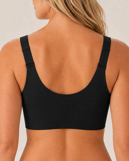 Front Zipper Seamless Push Up Breathable Vest Bra