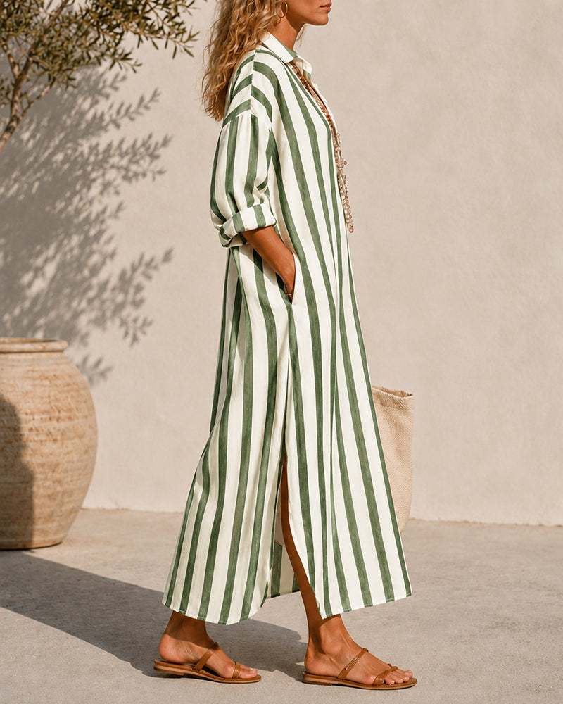 Coastal Stripe Easy Maxi Dress