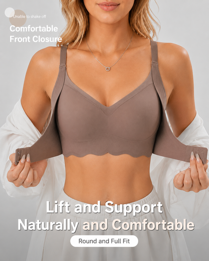 Front Closure Seamless Deep V Comfort Bra
