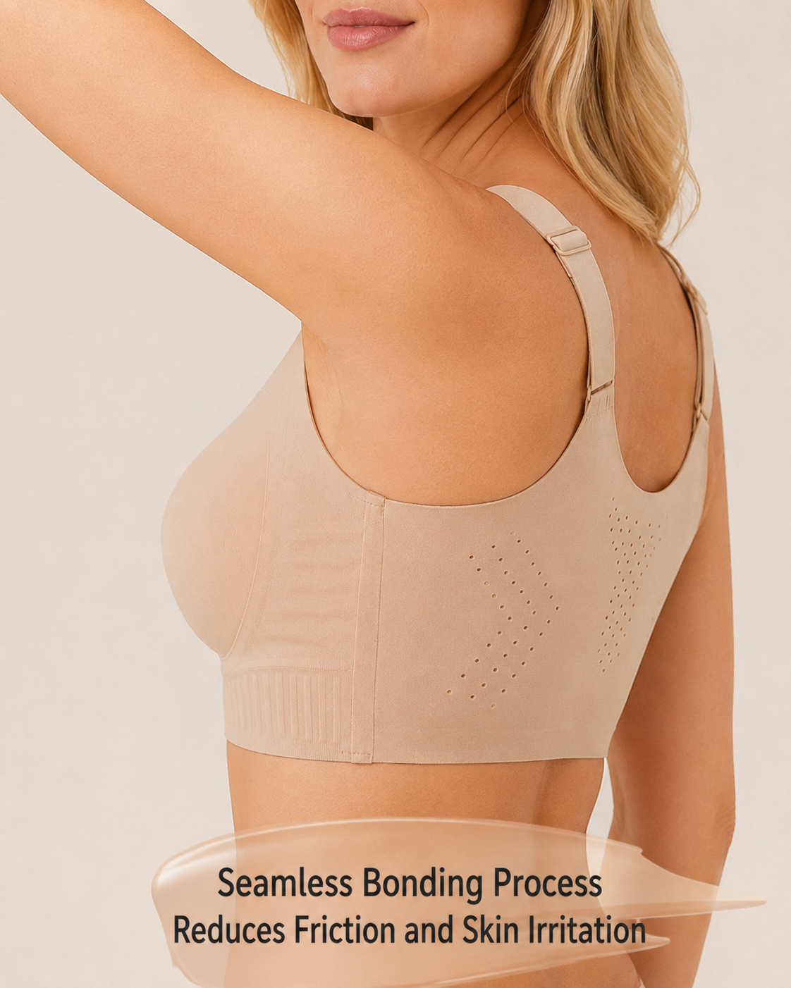 Front Zipper Seamless Push Up Breathable Vest Bra