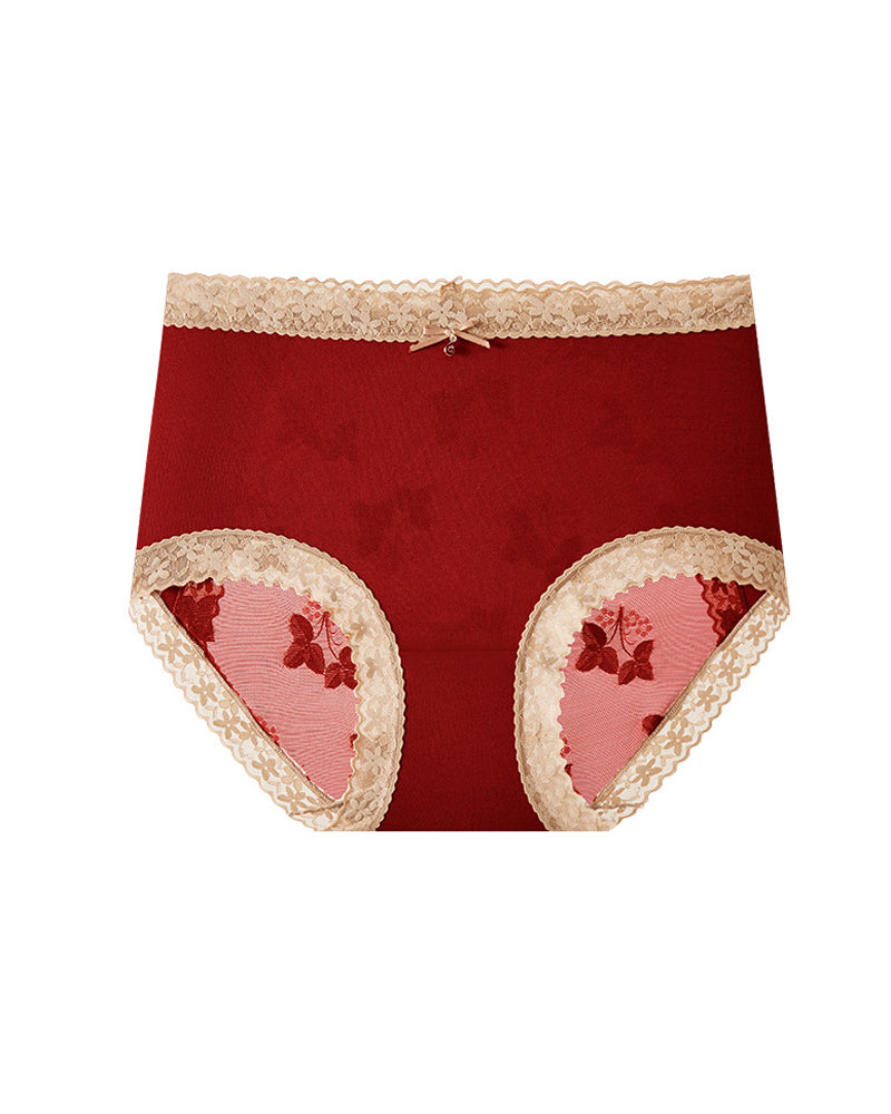 Floral Lace Cotton Briefs