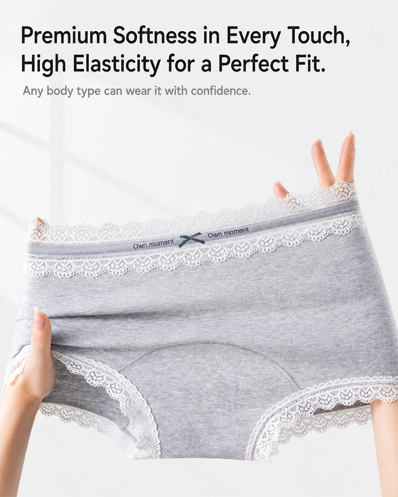 5-Pack Pure Cotton Lace Trim Panties