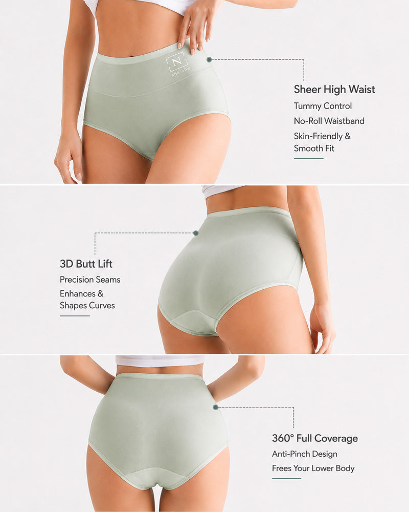 5-Pack Ice Silk High-Waisted Panties