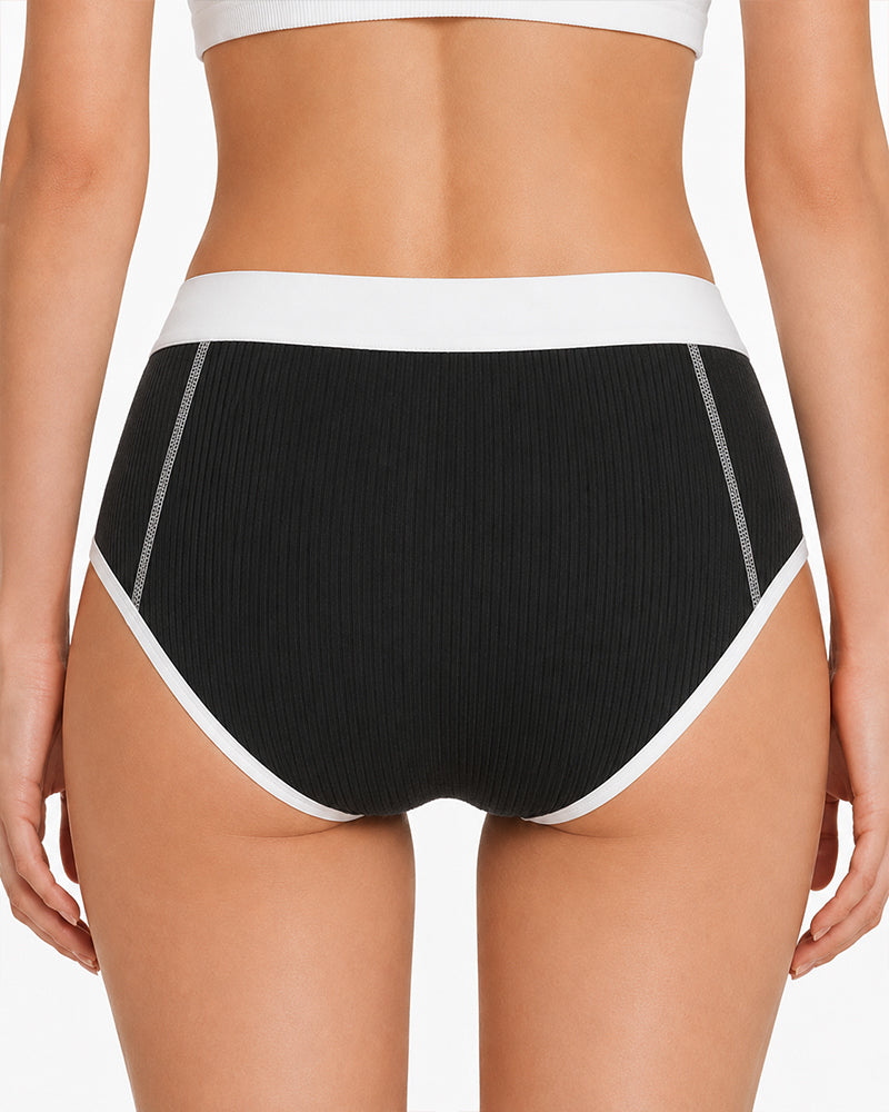 5-Pack Colorblock Ribbed Cotton Briefs