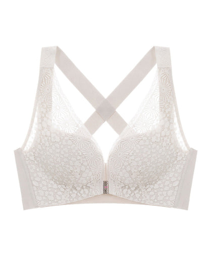 Front Closure Lace Support Bra