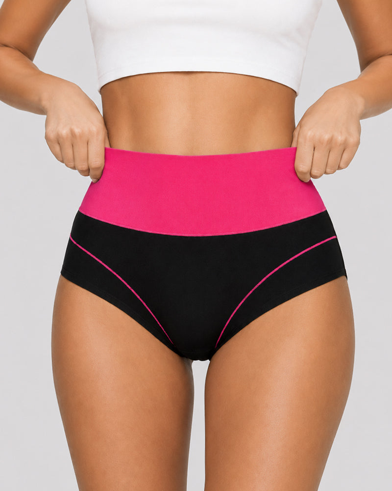 Seamless High-Waist Cotton Briefs