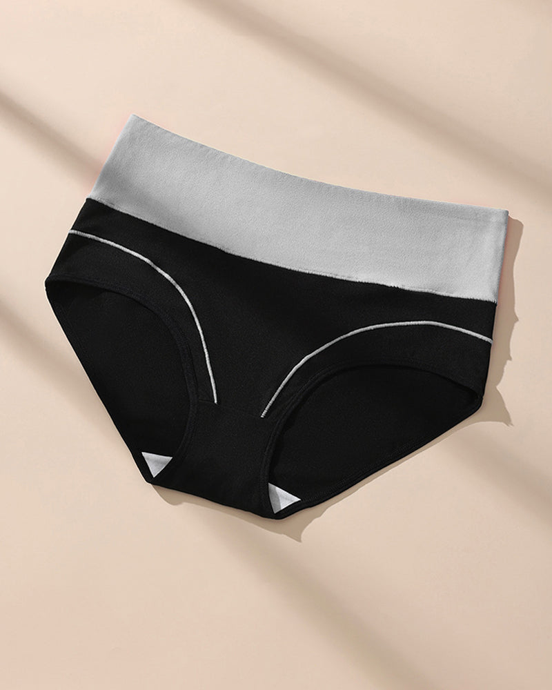 Seamless High-Waist Cotton Briefs