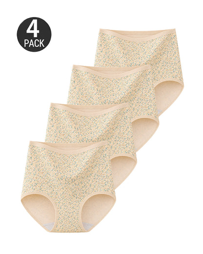 4-Pack Floral Print Cotton Briefs