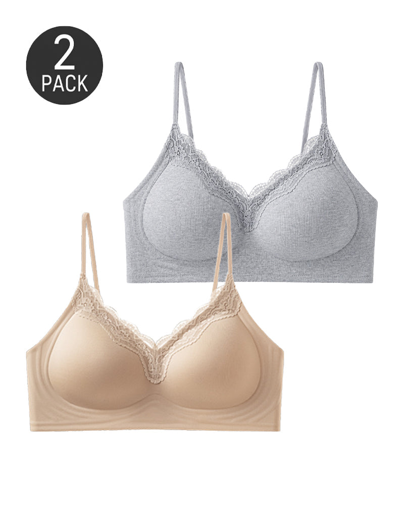 2-Pack  Trim Wire-Free Push-Up Bra