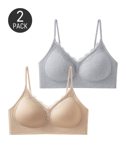 2-Pack  Trim Wire-Free Push-Up Bra