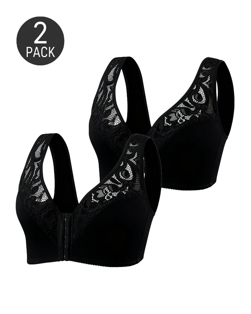 2-Pack Deep V Front Closure  Bra
