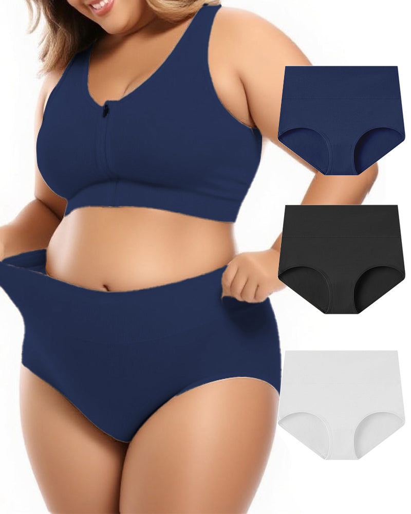 Soft High-Waist Breathable Cotton Briefs