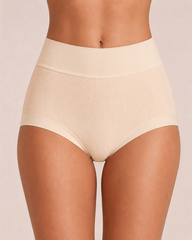 5-Pack Ribbed Cotton High-Waist Briefs