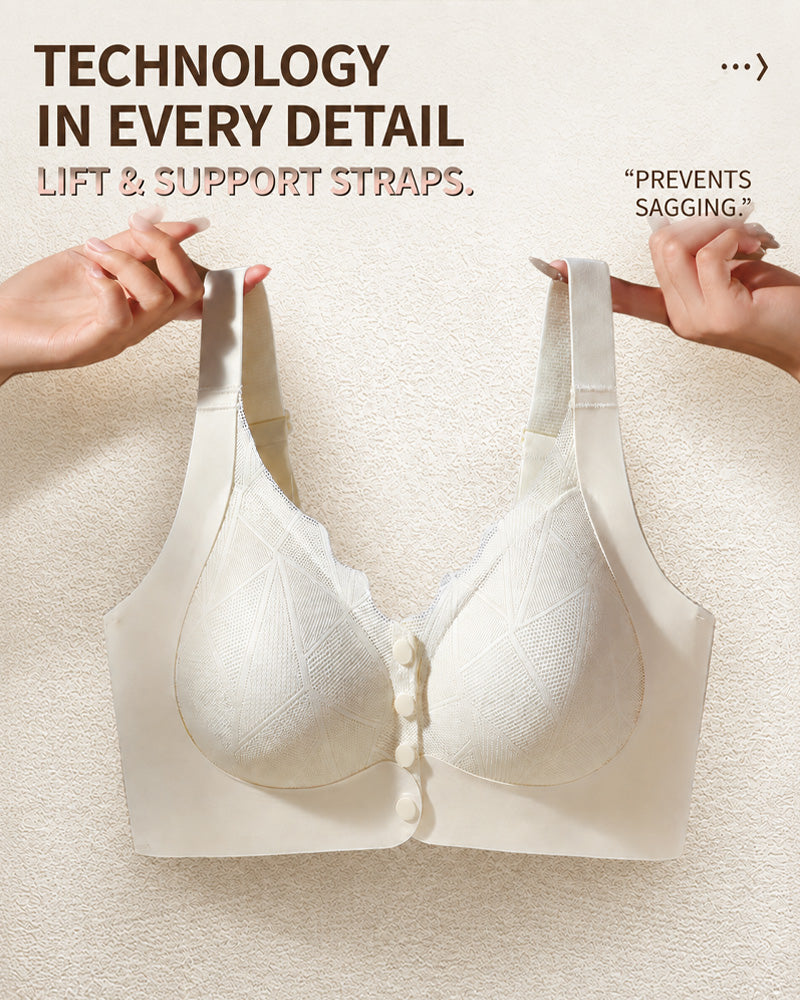 Front-Closure Lace Wireless Comfort Bra