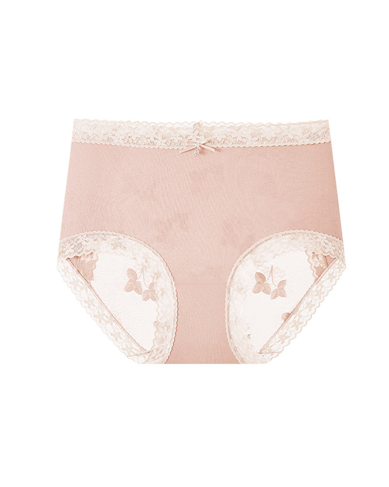 Floral Lace Cotton Briefs