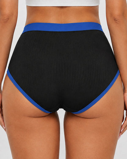 5-Pack Cotton High-Waist Colorblock Briefs